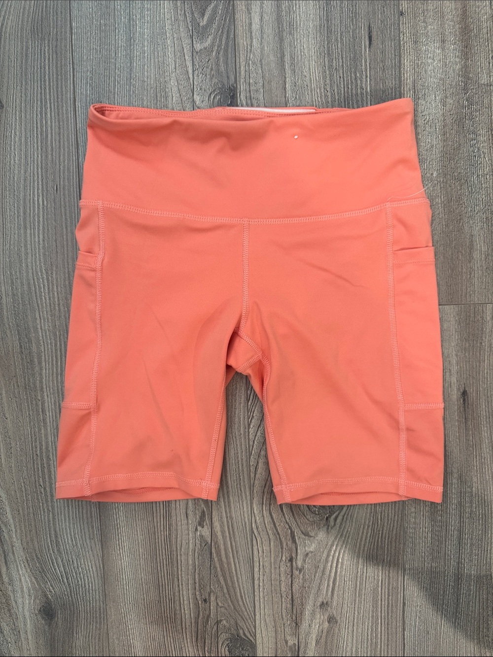 Xersion Coral High-Rise Bike Shorts with Side Pockets